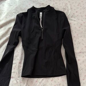 lululemon athletica black its rulu quarter zip size 4